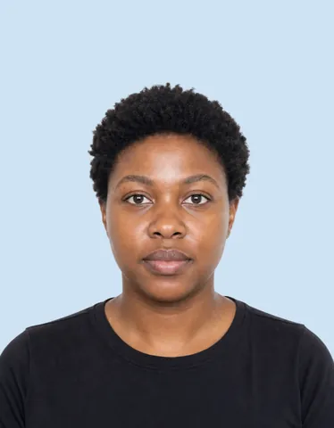 Wrong France Passport Photo: the head is too small in the frame (fictional AI-generated model)