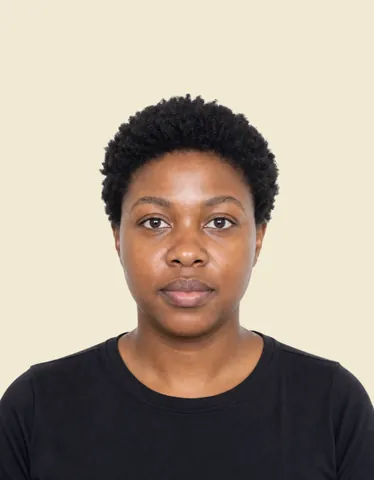 Wrong UK Passport Photo: the head is too small in the frame (fictional AI-generated model)